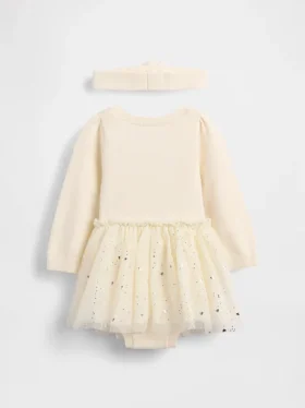 Baby-bodypakje met tule-trui en jurk