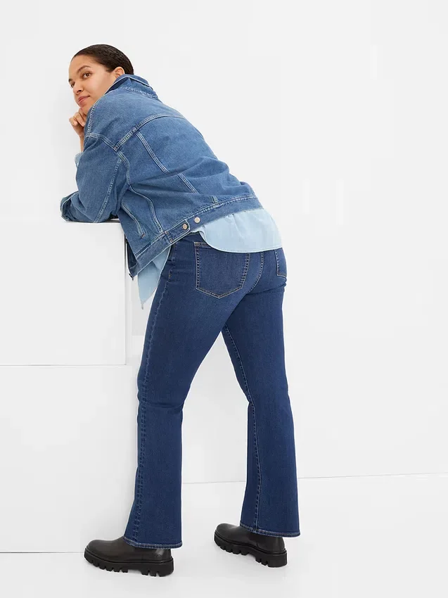Baby Boot-Jeans met middelhoge taille