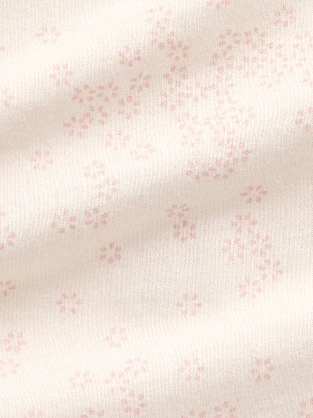 Baby-boxpakje met voetjes van biologisch katoen met bloemenprint