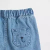 Baby Brannan Bear denim-korte broek met zakken en trekband