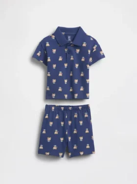 Baby Brannan Bear piqué-polo set