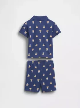 Baby Brannan Bear piqué-polo set