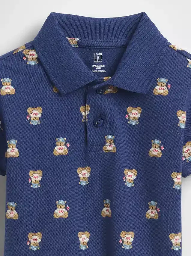 Baby Brannan Bear piqué-polo set