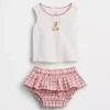 Baby Brannan Bear tanktop & geruite skort-set