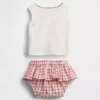 Baby Brannan Bear tanktop & geruite skort-set