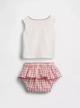 Baby Brannan Bear tanktop & geruite skort-set