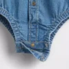 Baby-denim Body met knoopsluiting