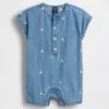 Baby-denim boxpakje met geborduurde Brannan Bear