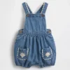 Baby-denim bubble-overall met opgestikte zakken