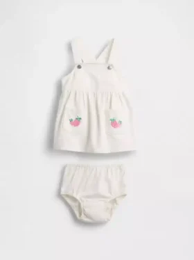 Baby-denim Strawberry Skirtall-set