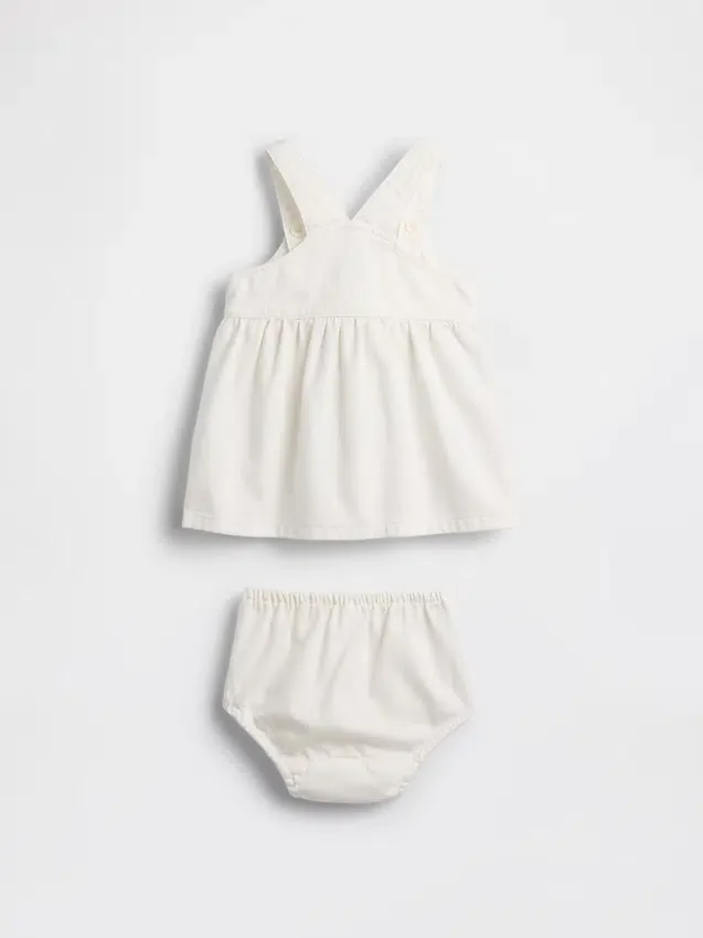Baby-denim Strawberry Skirtall-set