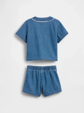 Baby-denim varsity-outfitset