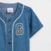 Baby-denim varsity-outfitset
