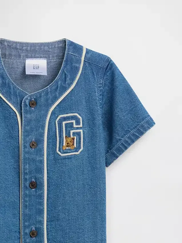 Baby-denim varsity-outfitset
