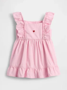 Baby-denimjurk met hartjes