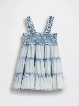Baby-denimjurk met laagjes