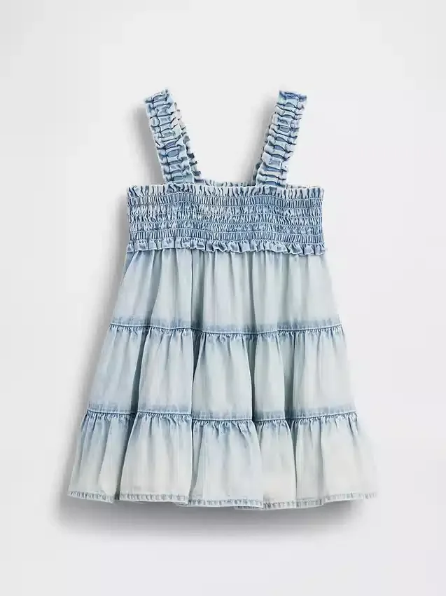 Baby-denimjurk met laagjes