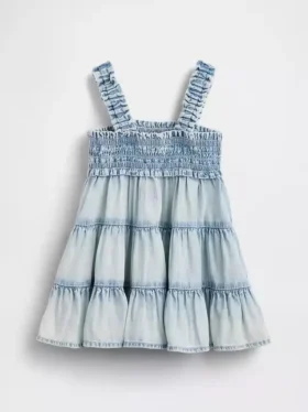 Baby-denimjurk met laagjes