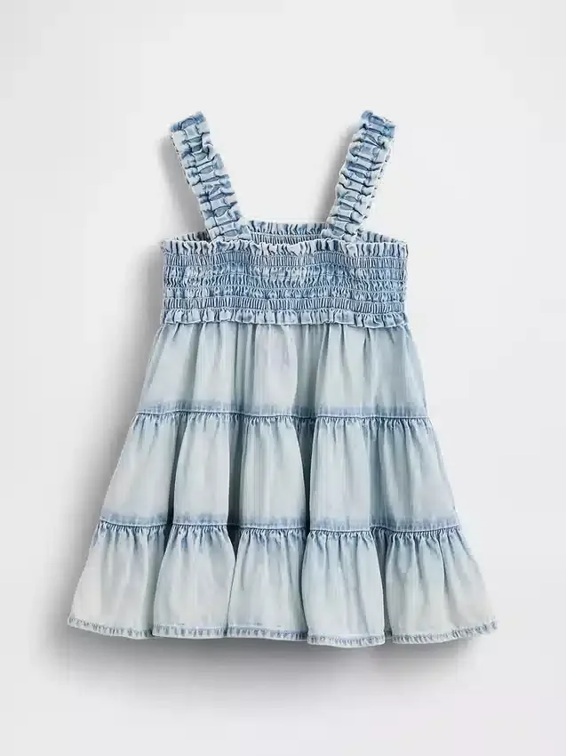 Baby-denimjurk met laagjes
