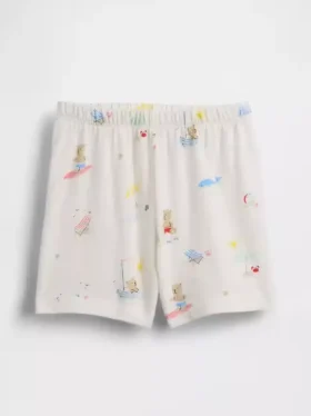 Baby First Favorites biologisch katoen Beach Bear-korte broek