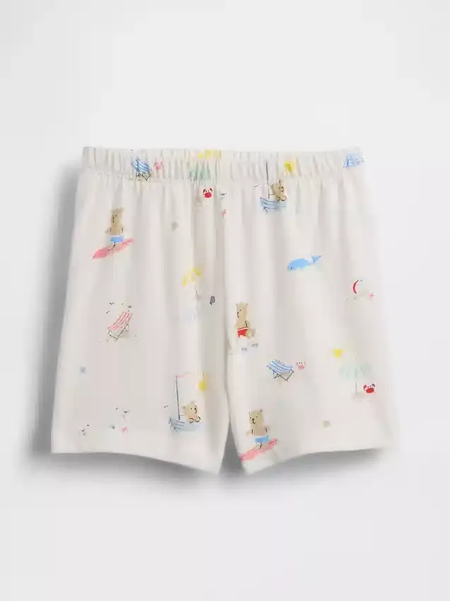 Baby First Favorites biologisch katoen Beach Bear-korte broek
