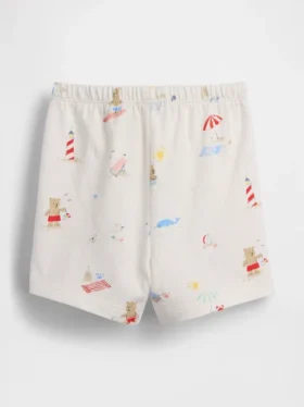 Baby First Favorites biologisch katoen Beach Bear-korte broek