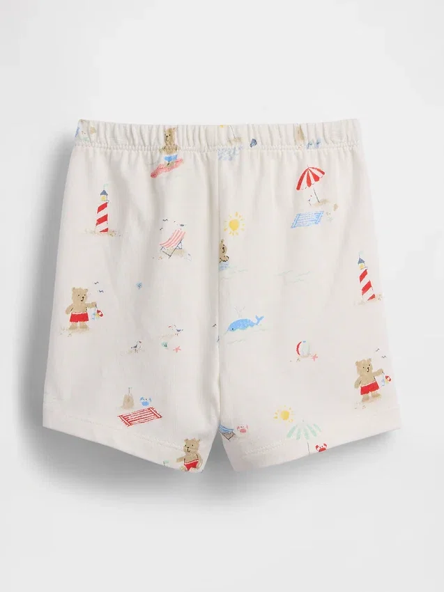 Baby First Favorites biologisch katoen Beach Bear-korte broek