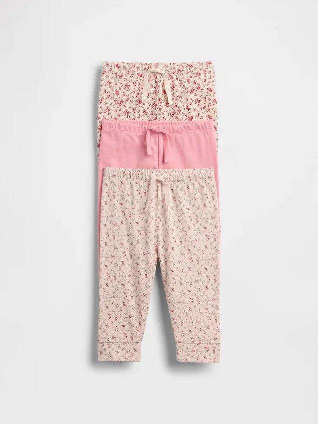 Baby First Favorites biologisch katoenbroeken met elastische taille (3-pack)