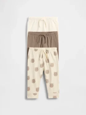 Baby First Favorites biologisch katoenbroeken met elastische taille (3-pack)