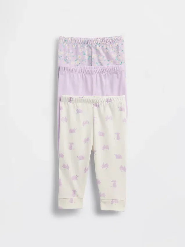 Baby First Favorites biologisch katoenbroeken met elastische taille (3-pack)