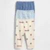 Baby First Favorites biologisch katoenbroeken met elastische taille (3-pack)