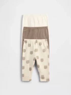 Baby First Favorites biologisch katoenbroeken met elastische taille (3-pack)