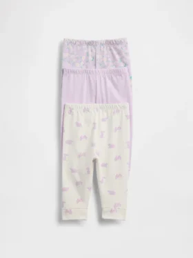Baby First Favorites biologisch katoenbroeken met elastische taille (3-pack)
