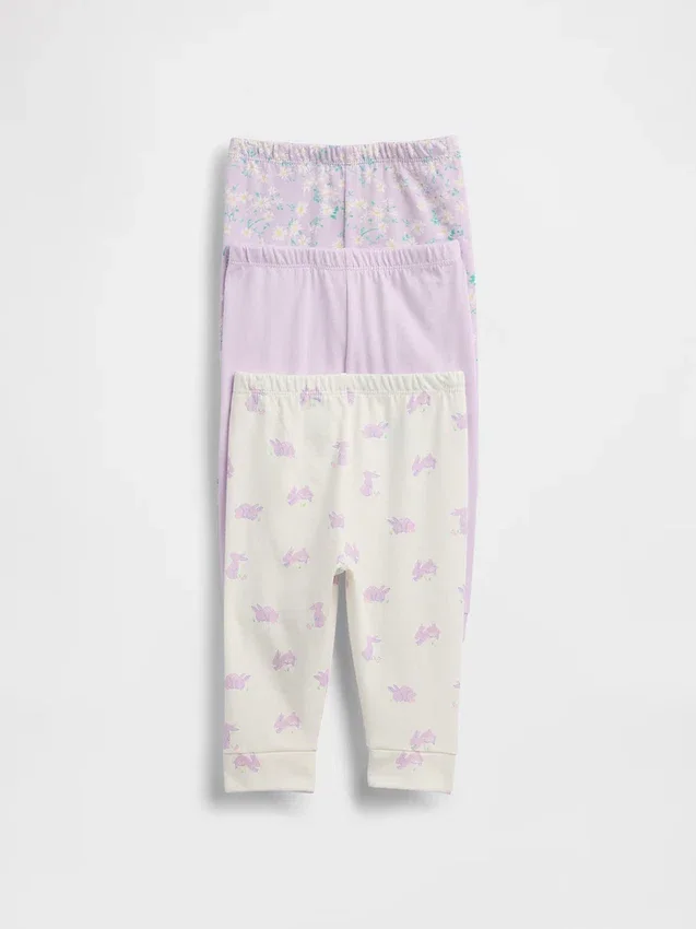 Baby First Favorites biologisch katoenbroeken met elastische taille (3-pack)