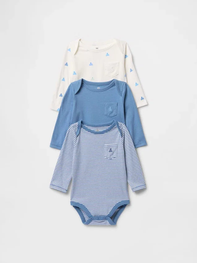 Baby First Favorites Body's van biologisch katoen (3-pack)