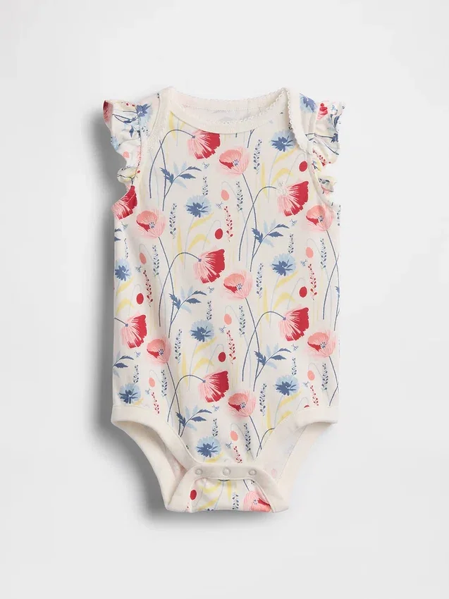 Baby First Favorites Body's van biologisch katoen met fladdermouwtjes