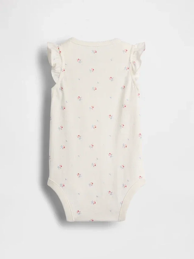 Baby First Favorites Body's van biologisch katoen met fladdermouwtjes