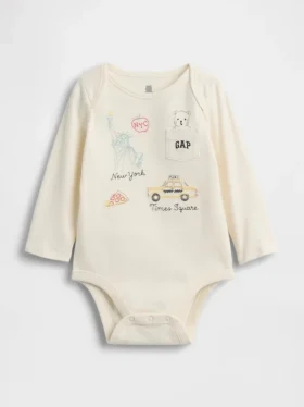Baby First Favorites Body's van biologisch katoen met NYC-logozakje