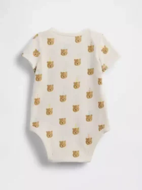 Baby First Favorites body van biologisch katoen met Brannan Bear-print