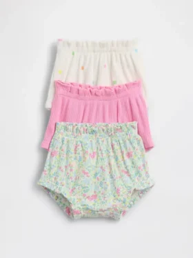 Baby First Favorites Tinyrib bloomers met ruches (3-pack)