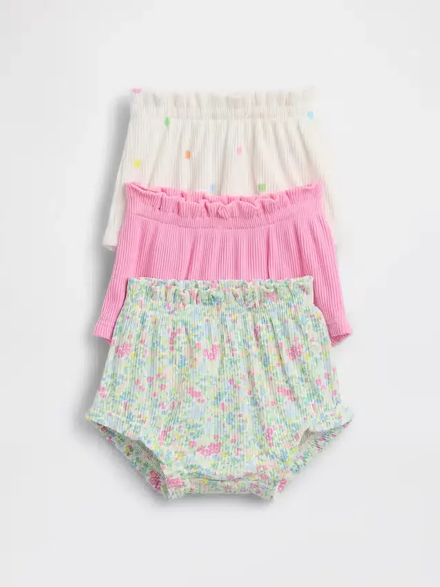 Baby First Favorites Tinyrib bloomers met ruches (3-pack)