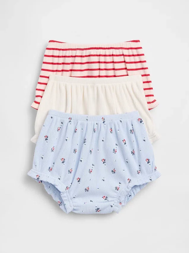Baby First Favorites Tinyrib bloomers met ruches (3-pack)