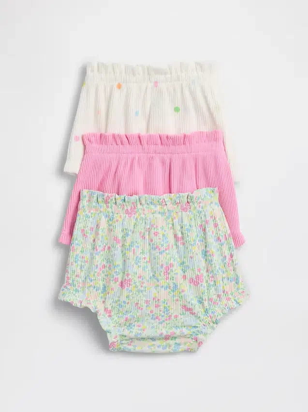 Baby First Favorites Tinyrib bloomers met ruches (3-pack)