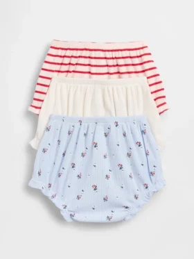 Baby First Favorites Tinyrib bloomers met ruches (3-pack)
