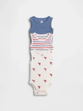 Baby First Favorites Tinyrib-body met zakje (3-pack)