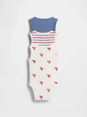 Baby First Favorites Tinyrib-body met zakje (3-pack)