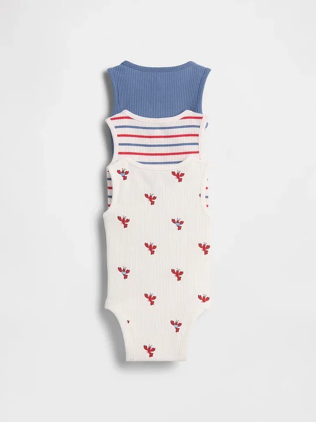 Baby First Favorites Tinyrib-body met zakje (3-pack)