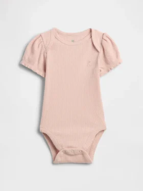 Baby First Favorites Tinyrib-rompertje met pofmouwtjes