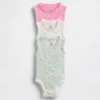 Baby First Favorites Tinyrib-rompertje met ruches (3-pack)