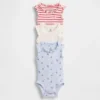 Baby First Favorites Tinyrib-rompertje met ruches (3-pack)
